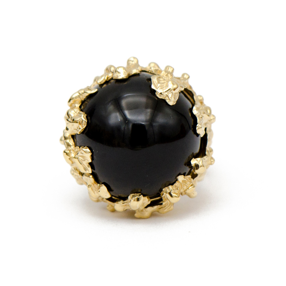 Onyx Cabochon Cocktail Ring